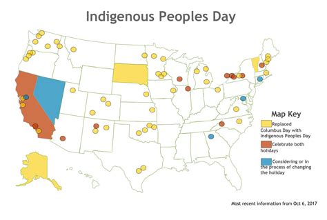 which states have indigenous peoples day